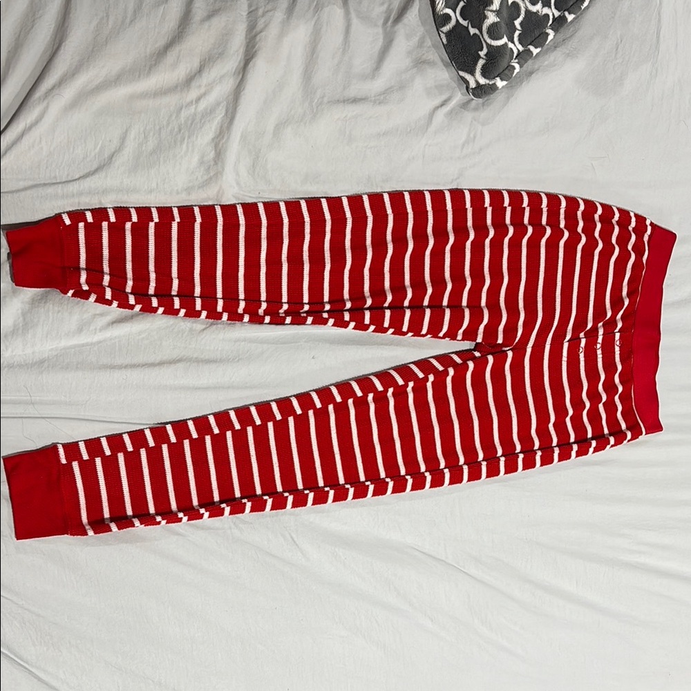 Red and White Striped pj pants